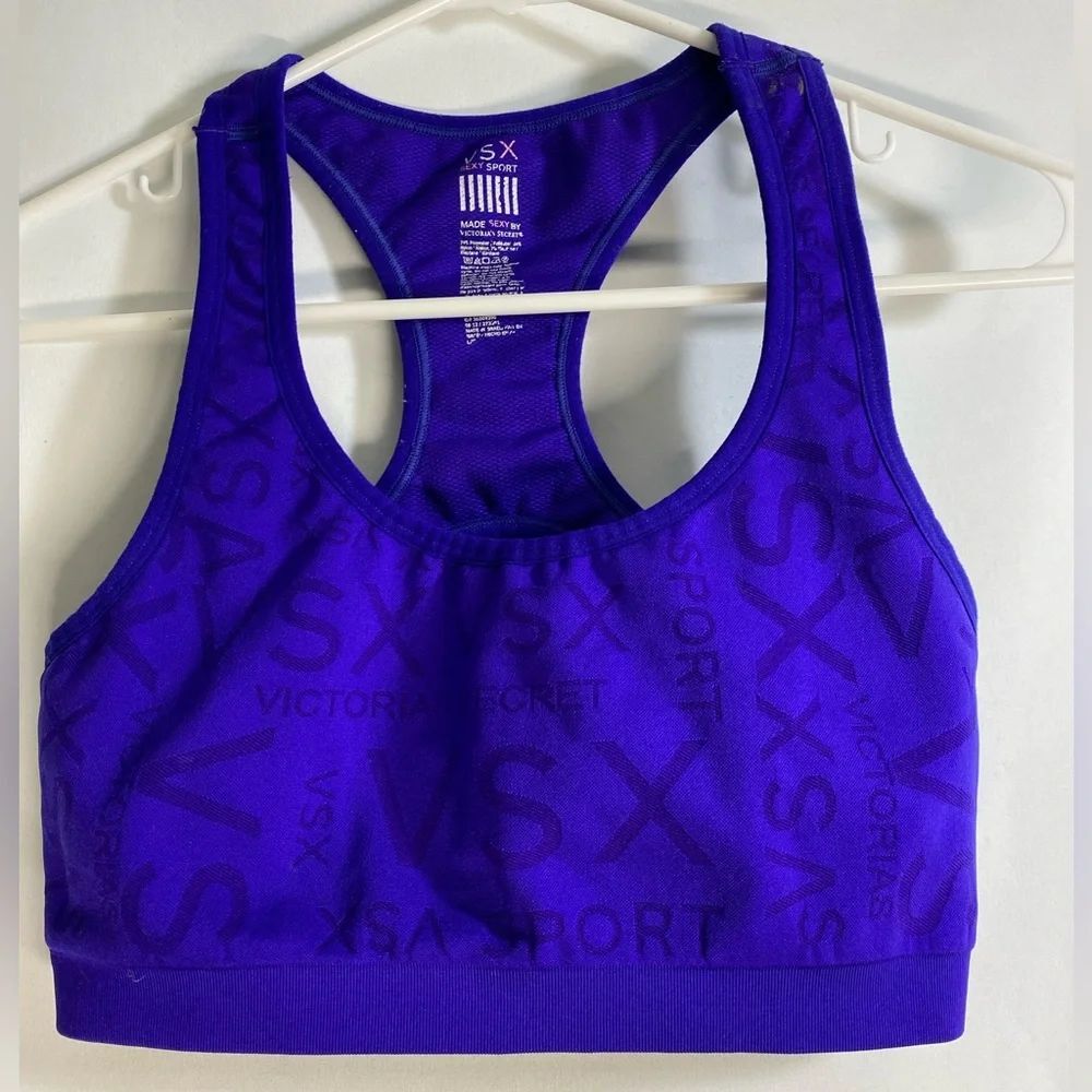 women's VSX sexy purple sport bra size large